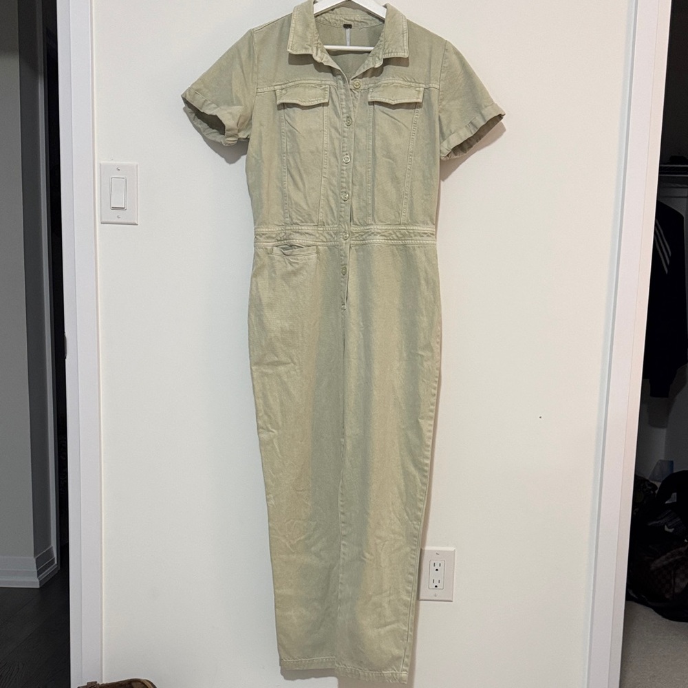 Young Fabulous & Broke Olive Green Short-Sleeve Jumpsuit